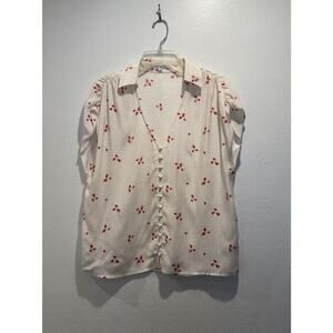 Equipment Size Small Silk Button Down Blouse Alloura Multi 100% Silk Romantic